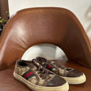 Gucci Brown and Green Sneakers